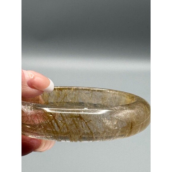Golden Rutile Rutilated Quartz Bracelet Bangle Crystal Gemstone Beautiful Reiki